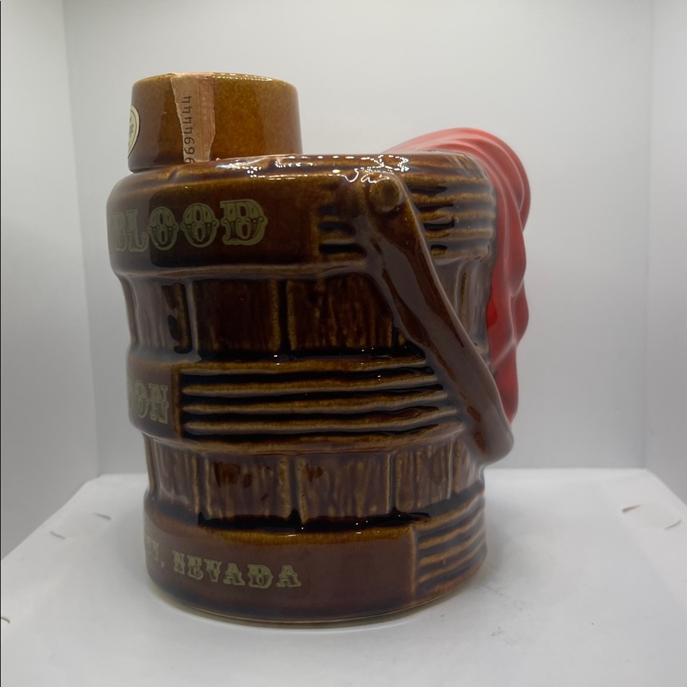 1970 Ezra Brooks Bucket Of Blood Virginia City, Nevada Decanter Collectible